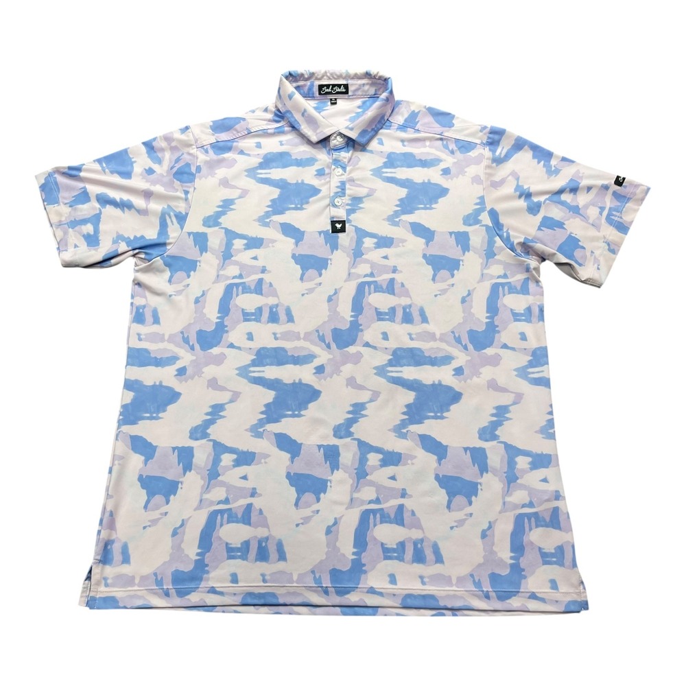 Bad Birdie Poetic Justice Mens XL Golf Polo Shirt Blue Purple‎ Performance